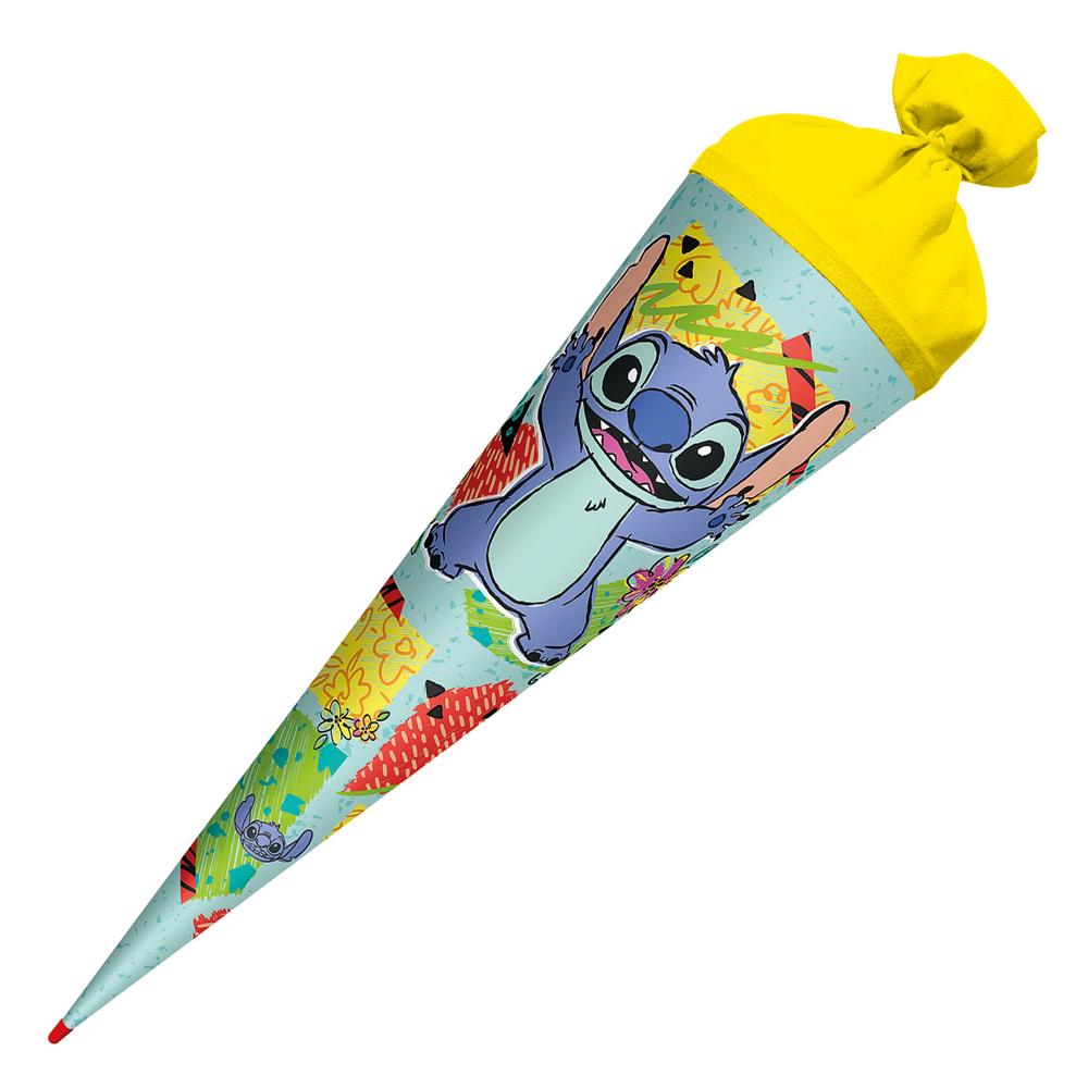 Roth Schultüte Disney Stitch, 70cm, rund, Rot(h)-Spitze, Filzverschluss