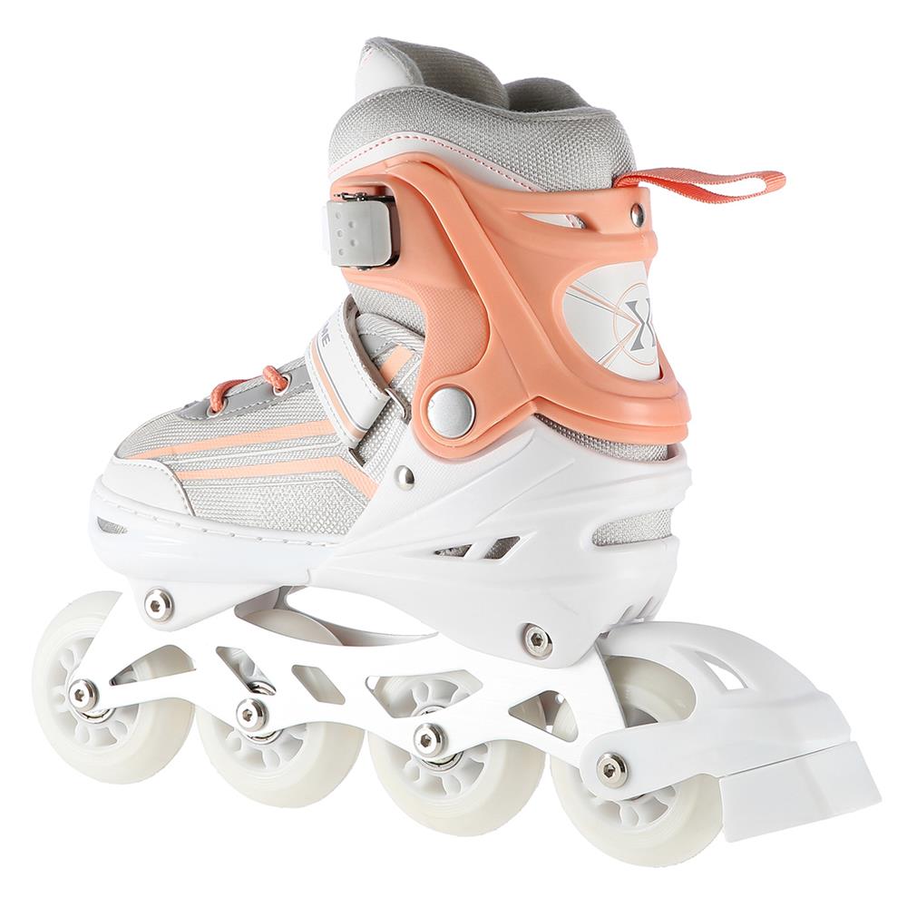 NILS EXTREME NH18190 2in1 Inliner Schlittschuhe Gr. 39-43, Weiß-Rosa, verstellbar
