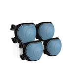 Scoot & Ride Protectiv Set, Größe XXS-S steel, Knieschoner und Ellbogenschoner Set in blau