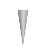 Roth Schultüte-Rohling/Basteltüte, grau, 70cm, rund, Rot(h)-Spitze, ohne Verschluss