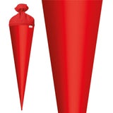 Roth Schultüte-Rohling/Basteltüte, rot, 70cm, rund, Rot(h)-Spitze, mit Filzverschluss