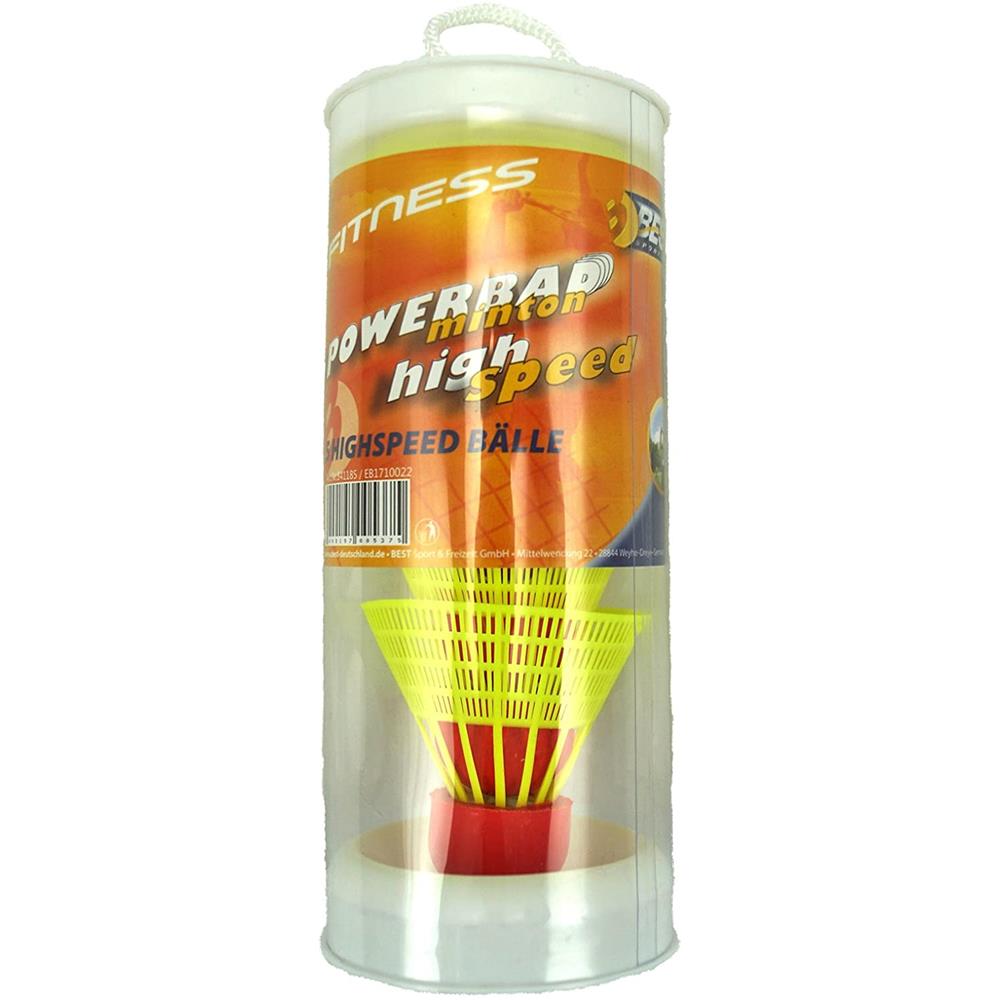 Best Sporting Powerbadminton Bälle Speed 5 Stück neonfarben