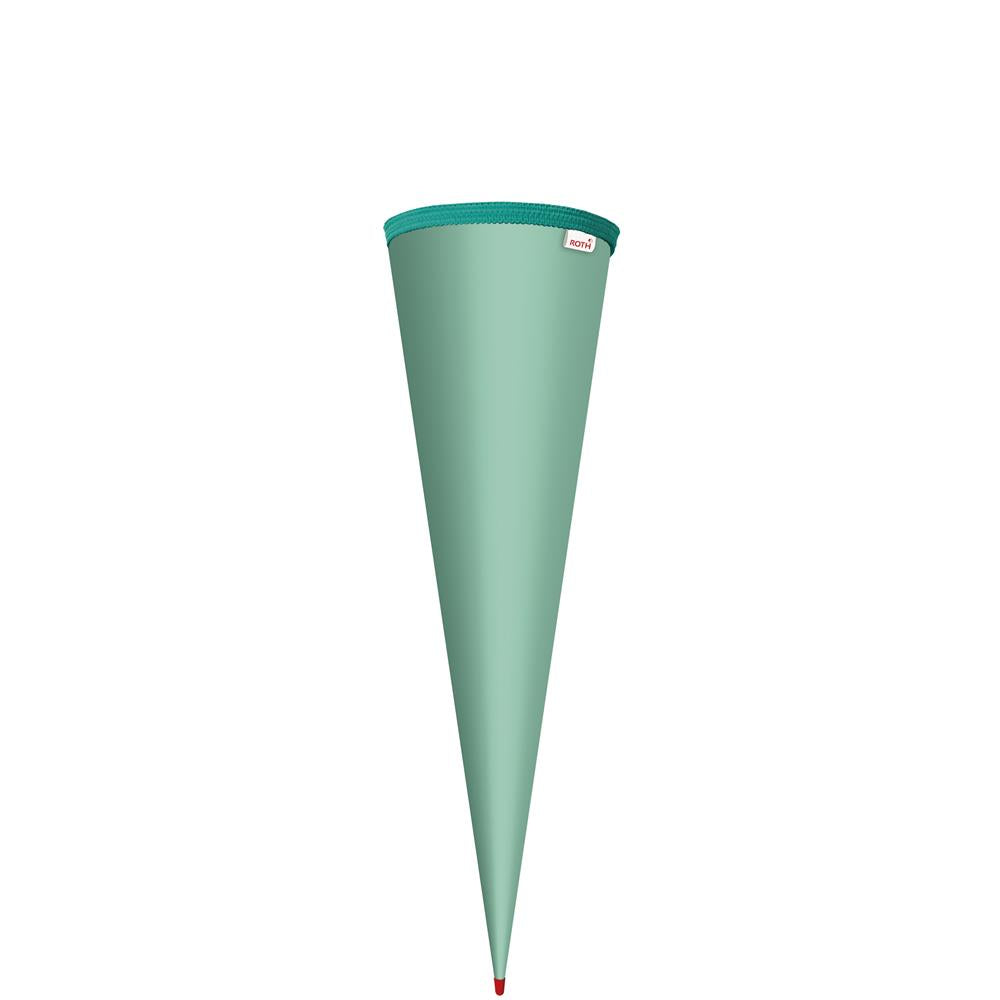 Roth Schultüte-Rohling/Basteltüte, mint, 70cm, rund, Rot(h)-Spitze, ohne Verschluss