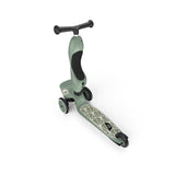 Scoot & Ride Highwaykick 1 Lifestyle, green lines - Kinderroller mit Aufbewahrungsbox