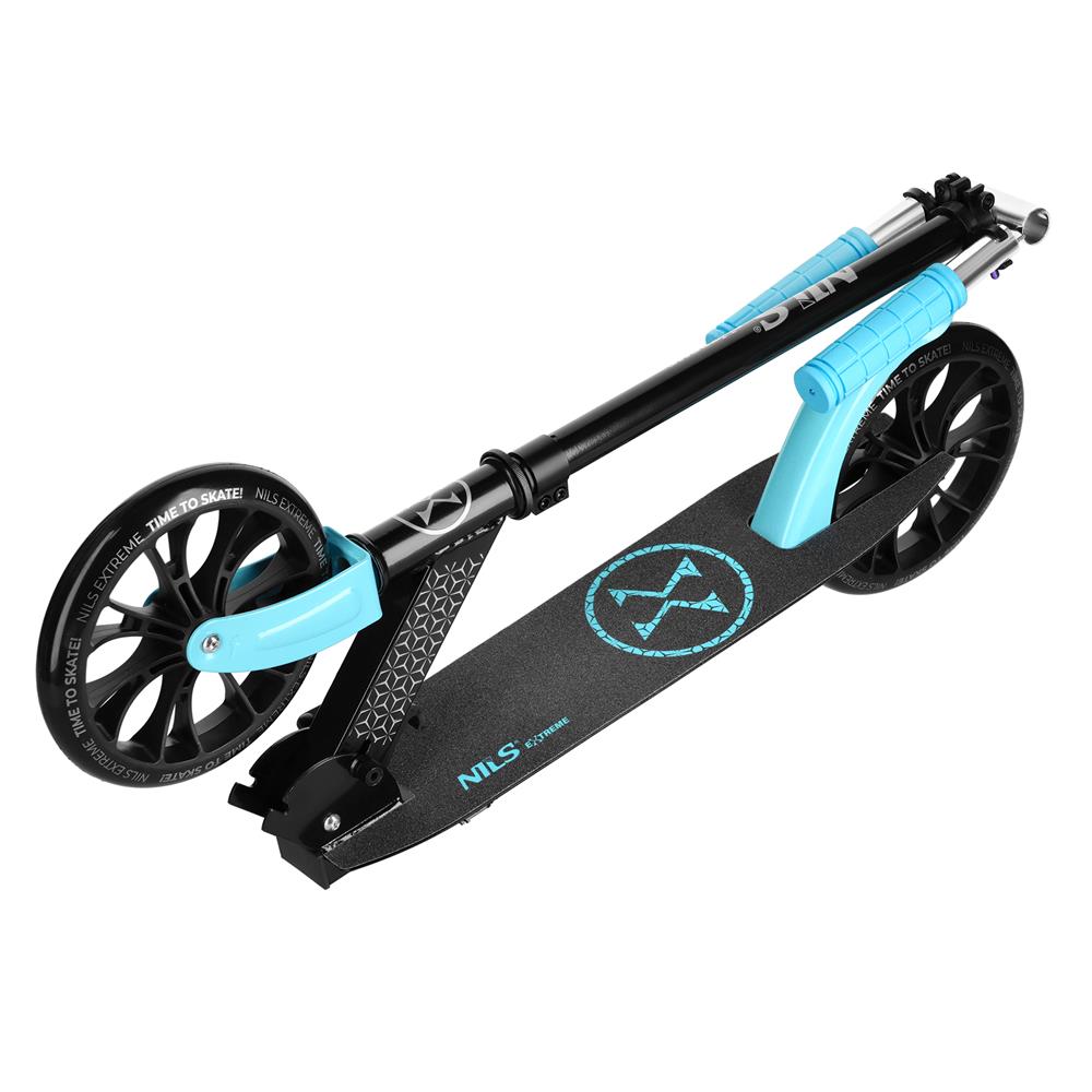 NILS EXTREME HM1302 City Scooter Schwarz-Blau, Freizeitroller, ABEC-7, bis 100 kg