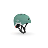 Scoot & Ride Kinderhelm Größe XXS-S (45-51 cm) reflective forest - Schutzhelm mit LED-Licht