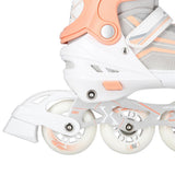 NILS EXTREME NH18190 2in1 Inliner Schlittschuhe Kinder Gr. 34-38, Weiß-Rosa, verstellbar