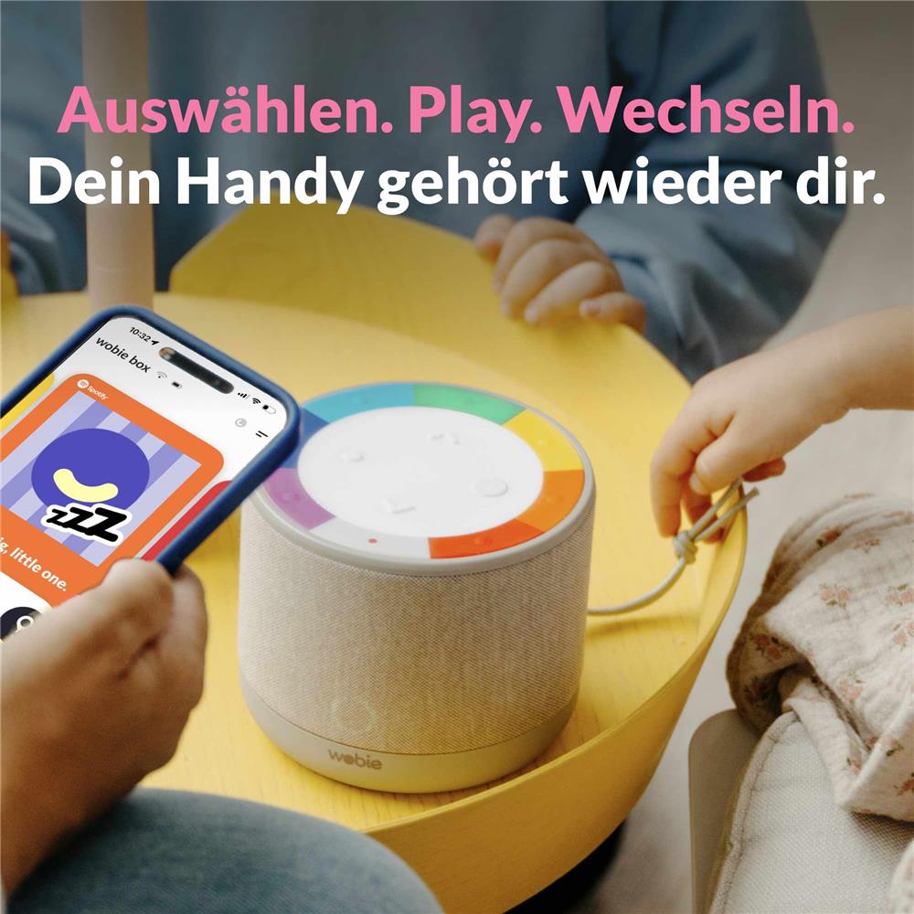 Wobie Box Blau Kinder Musikbox mit Spotify, WLAN, Bluetooth, SD-Slot & Kopfhöreranschluss