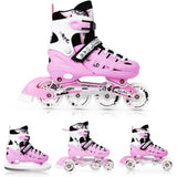 NILS EXTREME NH10905 4in1 Inliner Schlittschuhe Rollschuhe Gr. 35-38, Rosa, verstellbar