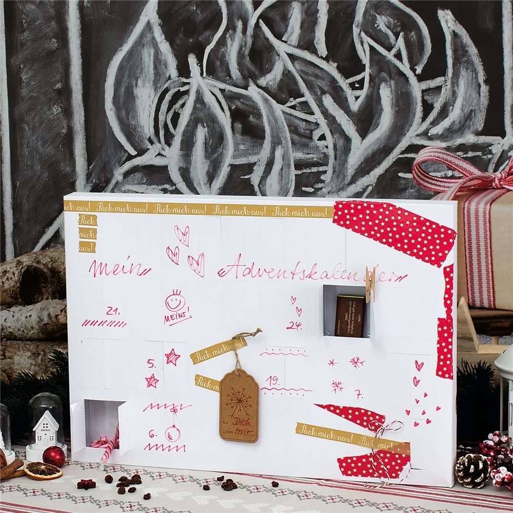 Roth DIY-Adventskalender Rohling – 24 Türchen zum Selbstgestalten inkl. Kunststoffform
