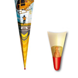 Roth Schultüte Helikopter, 85cm, eckig, Rot(h)-Spitze, Tüllverschluss