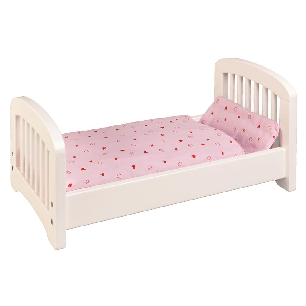 Goki Puppenbett, aus Holz, weiß - (ohne Bettzeug)