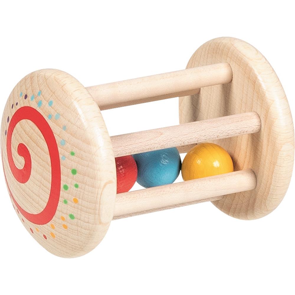 goki Greifling Käfigrassel Regenbogen – Motorikspielzeug, Holzspielzeug für Kinder ab 6 Monaten