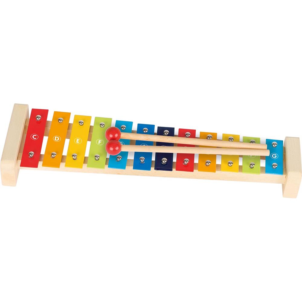 Goki Xylophon mit 12 Tönen, aus Holz, bunt - Musikinstrument für Kinder