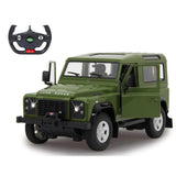 Jamara Land Rover Defender 1:14 grün 2,4GHz Tür manuell Ferngesteuertes Auto mit LED Fahrlicht
