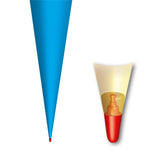 Roth Schultüte-Rohling/Basteltüte, pazifikblau, 70cm, rund, Rot(h)-Spitze, mit Filzverschluss