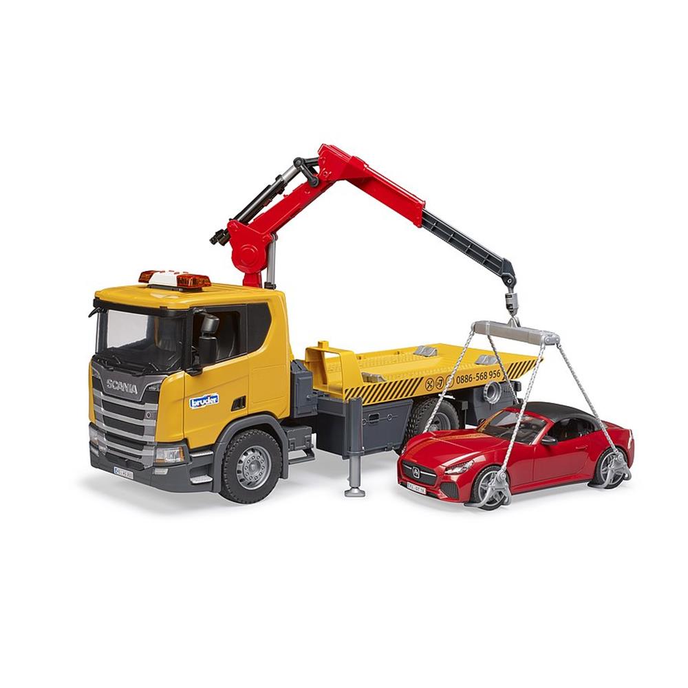 Bruder 03552 - Scania Super 560R Abschlepp-LKW, mit Light & Sound Modul und BRUDER Roadster