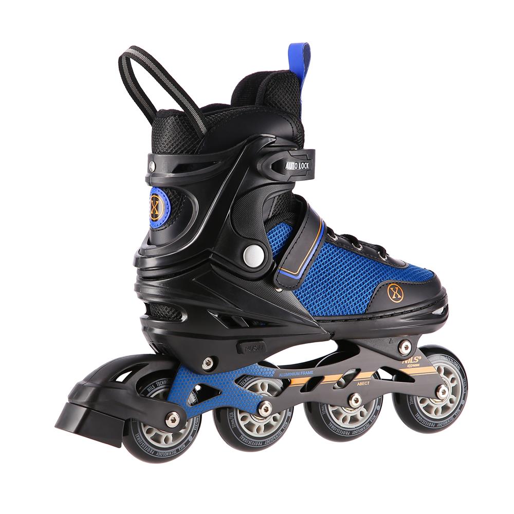 NILS EXTREME NH18188A 2in1 Inliner Schlittschuhe Kinder Gr. 29-33, Schwarz-Orange, verstellbar