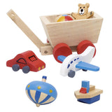Goki Accessoires Kinderzimmer, 7-teiliges Puppenhauszubehör aus Holz