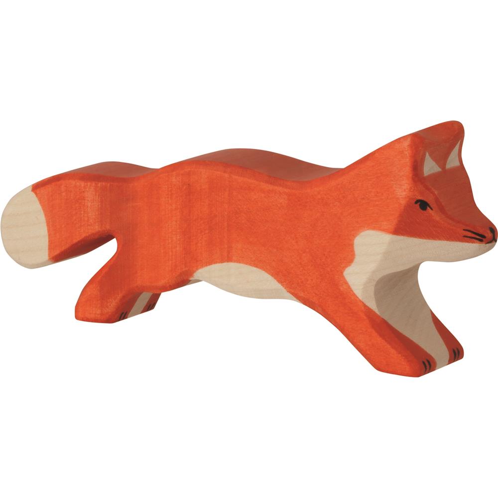 Holztiger Holzfigur - Fuchs, laufend, Holzspielzeug, ab 3 Jahren