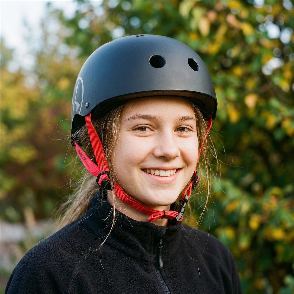 NILS EXTREME MTW001-2 Helm Größe S 52-56 cm Schwarz - Schutzhelm für Skateboard Inliner Roller Helm