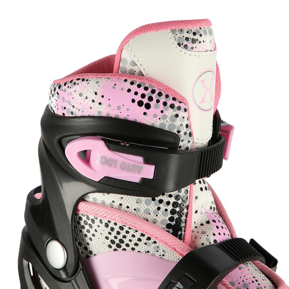 NILS EXTREME NH18331 4in1 Inliner Schlittschuhe Rollschuhe Gr. 35-38, Rosa, verstellbar