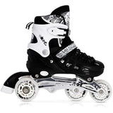 NILS EXTREME NH10905 4in1 Inliner Schlittschuhe Rollschuhe Gr. 35-38, Schwarz, verstellbar