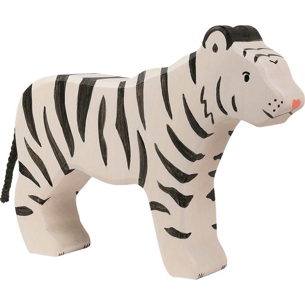 Holztiger Holzfigur - Sibirischer Tiger, stehend, Holzspielzeug, ab 3 Jahren