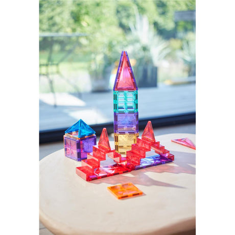 Cleverclixx Treppen Set Knallfarben 34 Teile, Magnetspielzeug, erweiterbare Sets