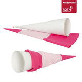 Roth Schultüte-DIY-Set Schnittmuster mit Schultüten-Rohling, 70 cm, rund, Rot(h)-Spitze