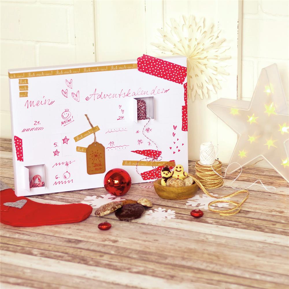 Roth DIY-Adventskalender Rohling – 24 Türchen zum Selbstgestalten inkl. Kunststoffform