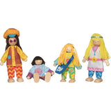 goki Biegepuppen Familie Love & Harmony – Holzspielzeug mit flexiblen Gliedmaßen, für Kinder ab 3 Jahren