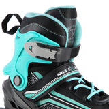 NILS EXTREME NH18190 2in1 Inliner Schlittschuhe Kinder Gr. 29-33, Schwarz-Blau, verstellbar