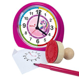 Roth Kinderwecker Einhornportrait Set – Lernwecker mit Stempel zum Uhrzeit lernen