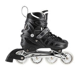 NILS EXTREME NH10905 4in1 LED Inliner Schlittschuhe Rollschuhe Gr. 31-34, Schwarz, verstellbar