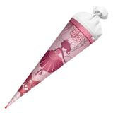 Roth Schultüte Ballerina mit Glitter, 70cm, rund, mit Rot(h)-Spitze und weißem Filzverschluss