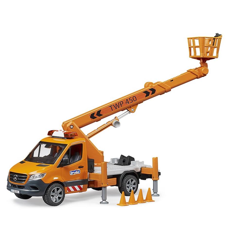 Bruder 02679 - MB Sprinter Arbeitsbühne mit Light + Sound Modul