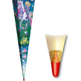Roth Schultüte Magische Einhornreiterin, 85cm, eckig, Rot(h)-Spitze, Tüllverschluss, Glitzer