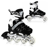 NILS EXTREME NH10905 4in1 Inliner Schlittschuhe Rollschuhe Gr. 31-34, Schwarz, verstellbar