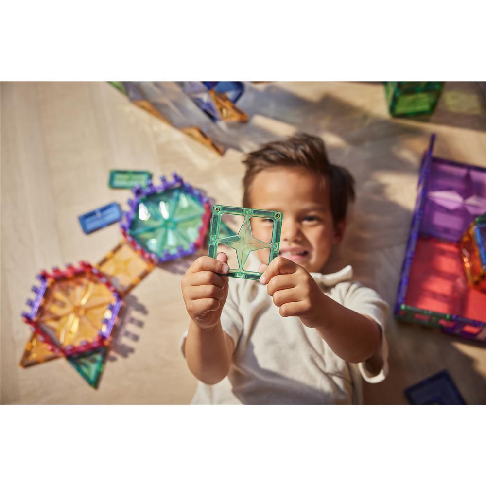 Cleverclixx Mega-Kreativ-Bausatz in Pastellfarben 210 Teile , vielseitige Formen, Magnetspielzeug