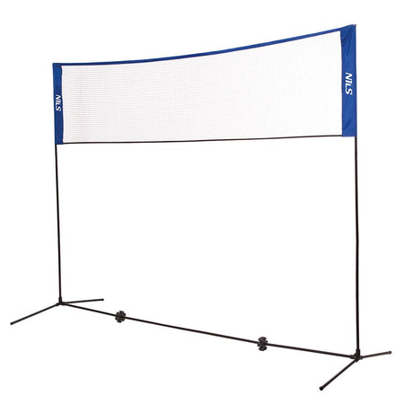 NILS 3-in-1 Netz höhenverstellbar, Badminton Tennis Volleyball Outdoor Garten Freizeit
