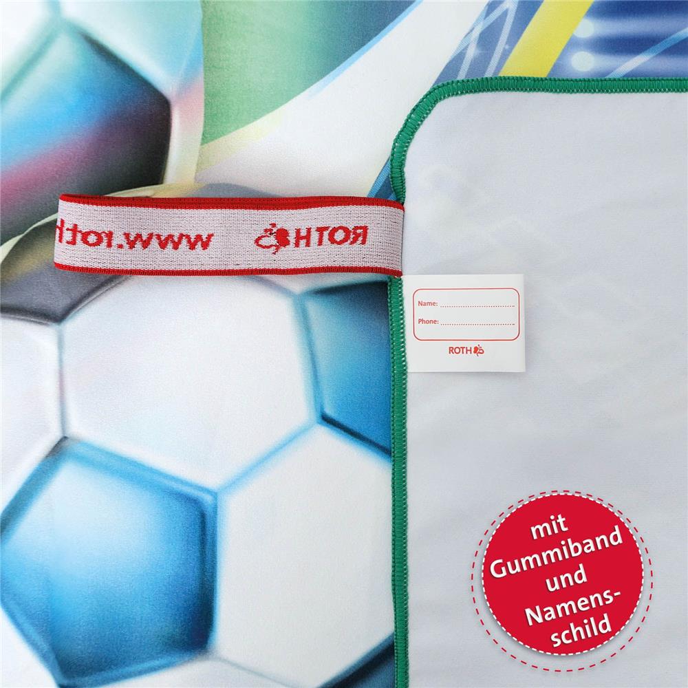 Roth Kinder-Badetuch, Fußball, 60 cm x 120 cm, schnell trocknend