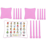 Jamara Kindersitzgruppe Easy Learning, rosa - Kindertisch und zwei Hocker aus Kunststoff