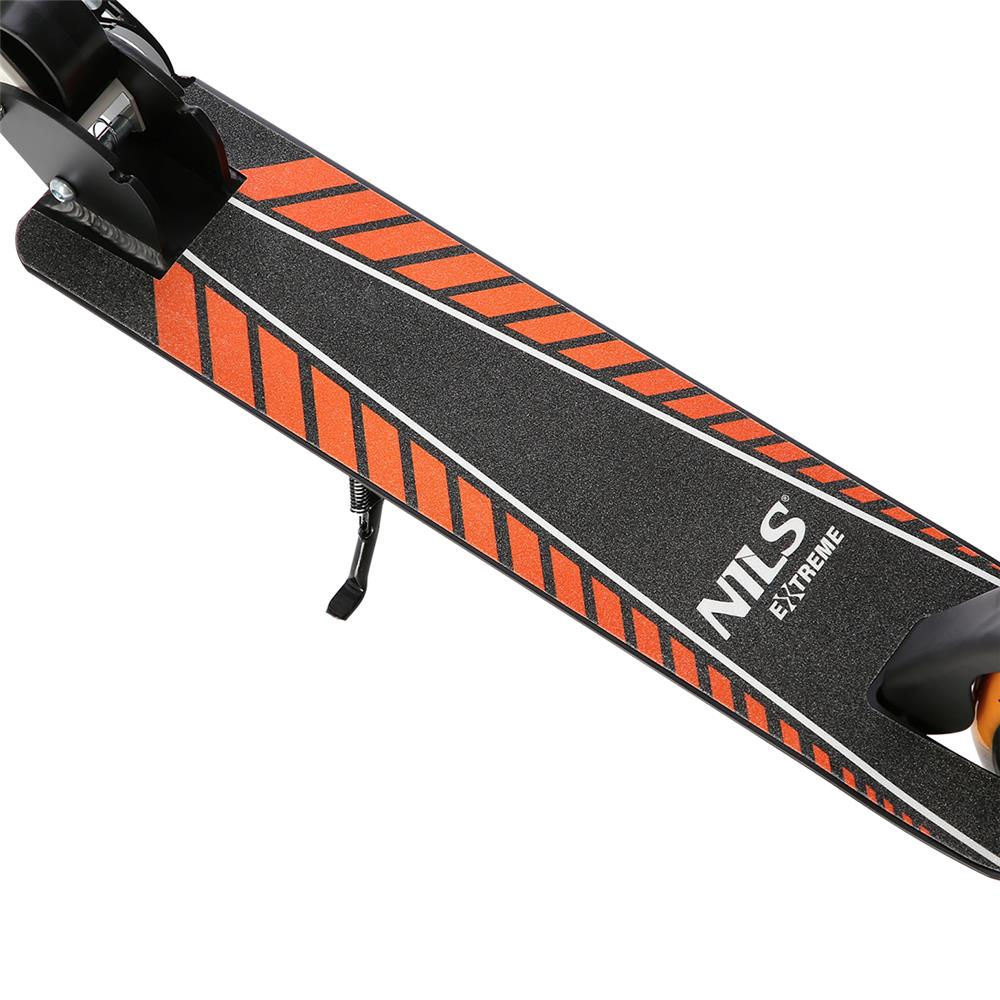 NILS EXTREME HM0107 City Scooter Weiß-Orange, Freizeitroller, ABEC-7, Handbremse, bis 100 kg