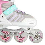 NILS EXTREME NH18192 4in1 Inliner Schlittschuhe Rollschuhe Gr. 39-43, Rosa, verstellbar