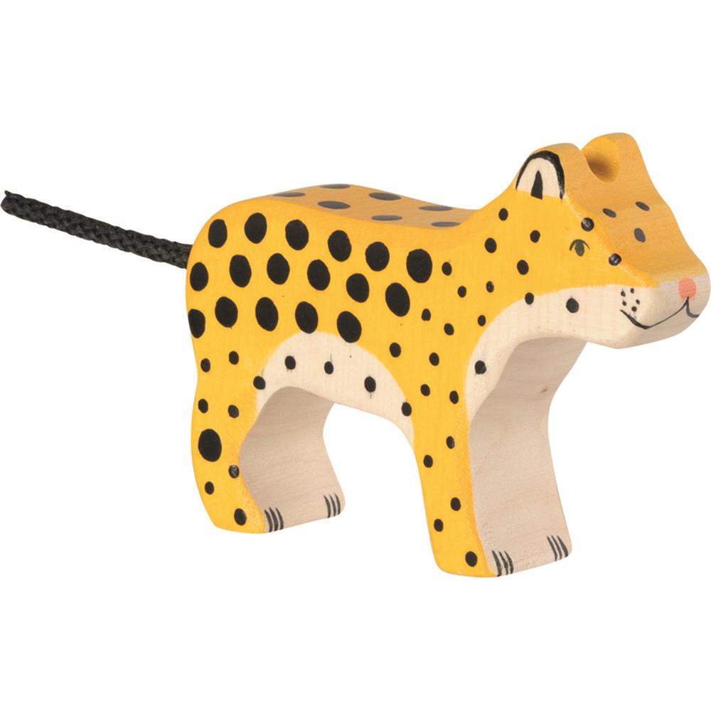Holztiger Holzfigur - Leopard, klein, Holzspielzeug, ab 3 Jahren