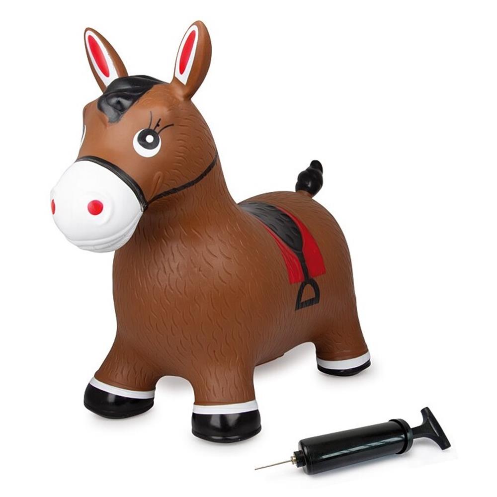 Jamara Hüpftier Pferd, braun, Hüpfspielzeug mit Luftpumpe