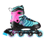 NILS EXTREME NH18192A 4in1 Inliner Schlittschuhe Rollschuhe Gr. 39-43, Schwarz-Violett, verstellbar