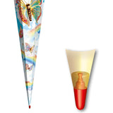 Roth Schultüte Rainbow Butterfly, 85cm, eckig, Rot(h)-Spitze, Tüllverschluss, Glitzerborte, mit Sound