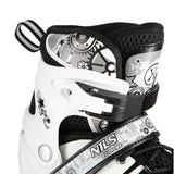 NILS EXTREME NH10905 4in1 LED Inliner Schlittschuhe Rollschuhe Gr. 35-38, Weiß, verstellbar